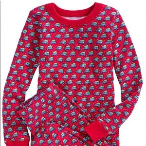 Vineyard Vines Kids Red Truck and Christmas Tree 2-Piece Pajama‎ Set Size 6/7